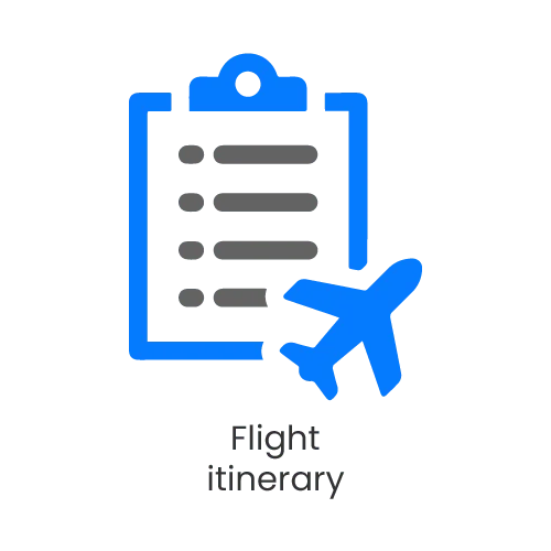 Flight itinerary 8 2024